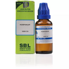 SBL Morphinum 1M label with dosage guidance for home use.