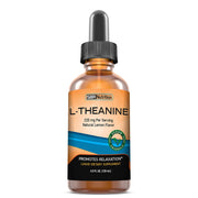 SBR Nutrition Liquid L-Theanine Drops bottle front promotes calm and focus.