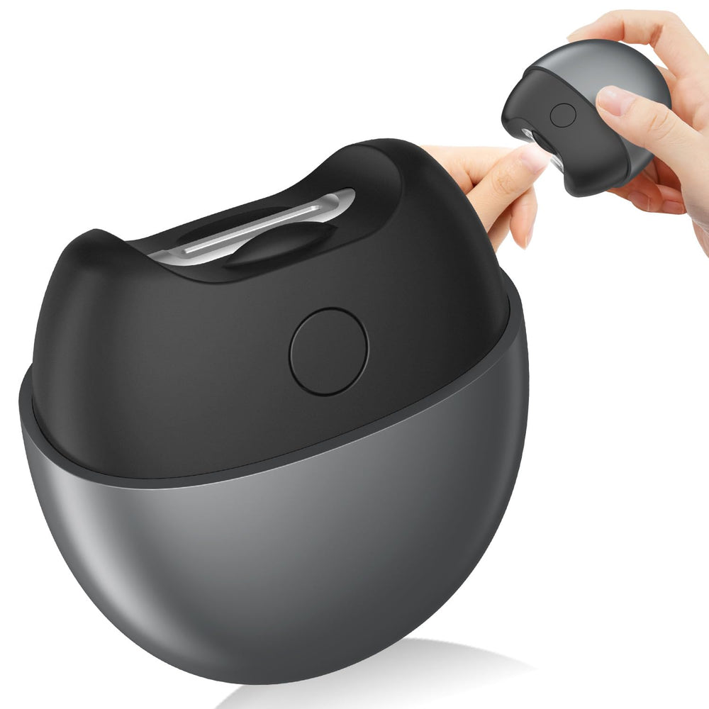 SCAIKTIG electric nail clipper with light front view for precise trimming
