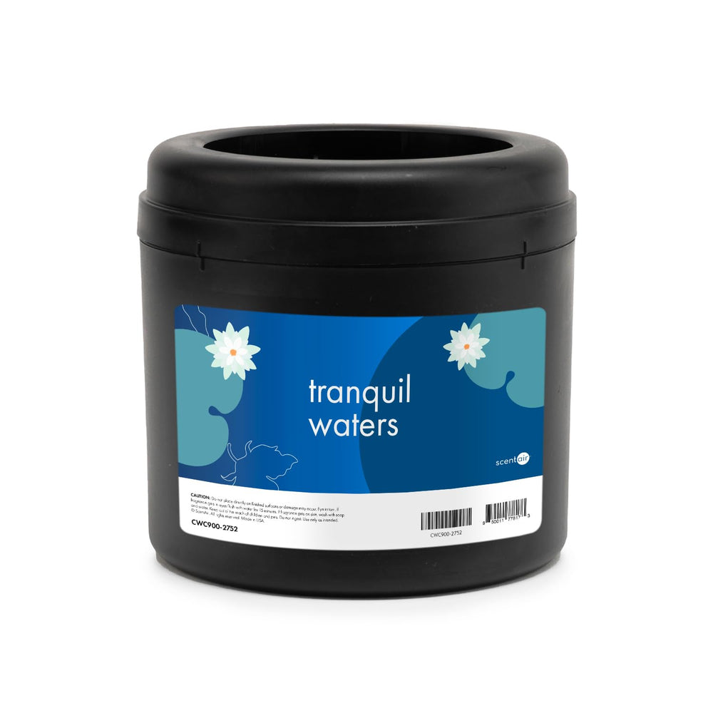 ScentAir Whisper Home Tranquil Waters bottle releases refreshing scent for living spaces