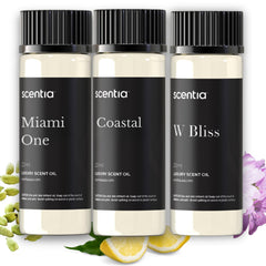 Scentia Miami One bottle with leather notes for upscale ambiance