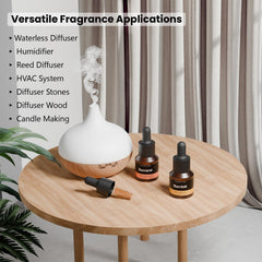 Elegant hotel aroma setup highlighting luxury diffusion in a bedroom or lobby.