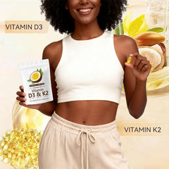 CrownHer D3 K2 softgel with coconut oil enhances absorption for better daily wellness.