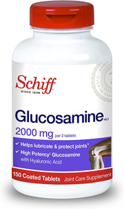 Schiff Glucosamine 2000mg bottle highlighting joint support.