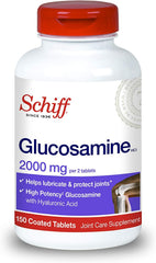 Schiff Glucosamine 2000mg bottle highlighting joint support.