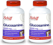 Schiff Glucosamine with Hyaluronic Acid bottle front highlights joint care and daily supplementation.