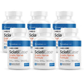 SciatiEase bottle displaying label for sciatic nerve support and easy daily use.