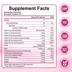 Close-up of SCOLA biotin 10,000 mcg gummy highlighting daily beauty support.
