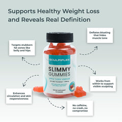 Packaging of SCULPIFLEX Apple Cider Vinegar Gummies with branding visible