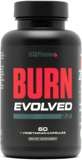 Sculpt Nation Burn bottle front showing capsules for daytime energy support