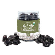 Seattle Elderberry Allergy Defense Gummies bottle highlights organic ingredients for seasonal comfort
