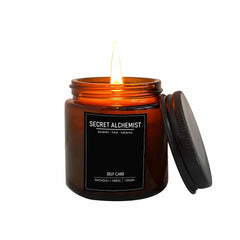 Secret Alchemist SelfCare Candle Neroli Patchouli jar for calming ambiance.