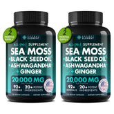 Secret Element Irish Sea Moss bottle closeup highlighting immune-support blend.