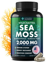 Secret Element Sea Moss Capsules with Burdock Root; daily wellness in a capsule.