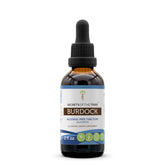 Secrets of the Tribe Burdock tincture bottle with clear alcohol-free liquid