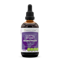Secrets of the Tribe Carpal Secret bottle close-up for easy dosing