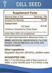 Secrets of the Tribe dill seed extract bottle label with product details
