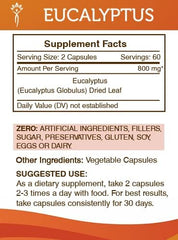 Pour of Secrets of the Tribe eucalyptus capsules for easy daily use.