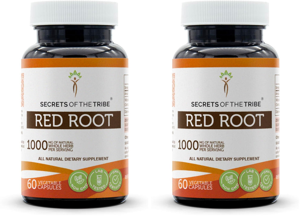 Secrets of the Tribe Red Root capsules two-pack for convenient daily wellness support