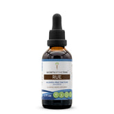 Secrets of the Tribe Rue alcohol-free extract bottle front, easy dosing and clean ingredients.
