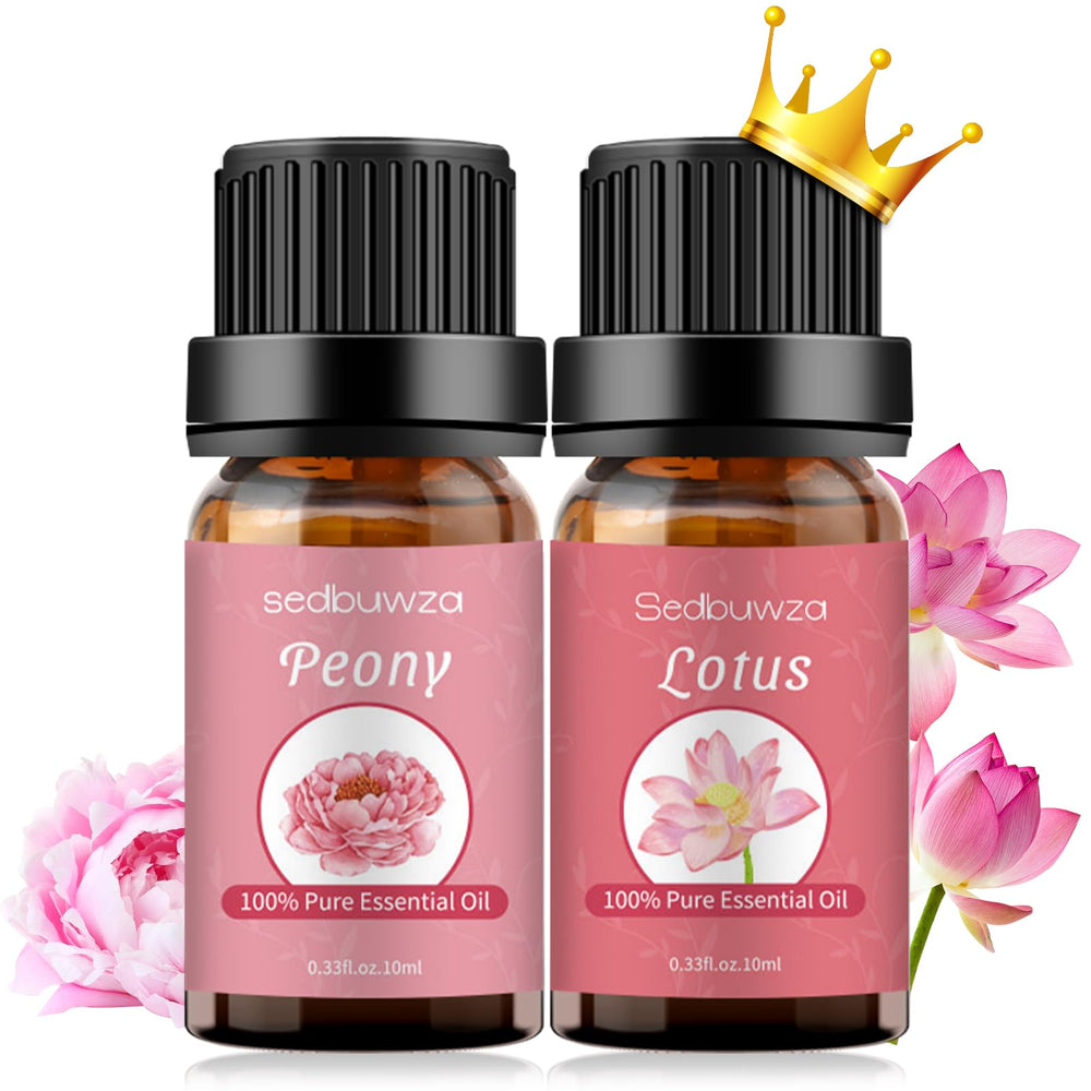 Sedbuwza Peony oil bottle pour enhances bright floral ambience.