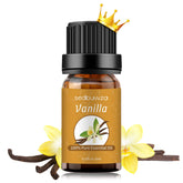 Sedbuwza Vanilla Essential Oil bottle for relaxing spaces.