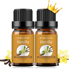 Sedbuwza vanilla essential oil set bottle closeup for aromatic diffusion