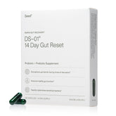 Seed 14 Day Gut Reset bottle front shows convenient gut support capsules.