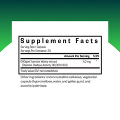 Seeking Health DAO Enzyme capsules closeup for easy pre-meal use.
