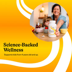 Seeking Health Kids Multivitamin MF label showing folinic acid and essential vitamins for balanced nutrition
