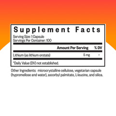 Seeking Health Lithium Orotate tablets close-up for daily memory and focus routines.