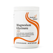 Seeking Health Magnesium Glycinate Powder bottle for daily relaxation and energy support.