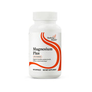 Seeking Health Magnesium Plus bottle front showing a calm, sleep-friendly supplement.
