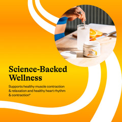 Seeking Health Optimal Electrolyte orange glass showcasing refreshing hydration.