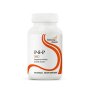 Seeking Health P-5-P immune bottle showing 25 mg B6 per capsule.