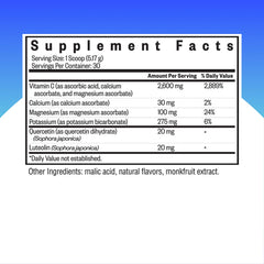 Seeking Health Vitamin C Plus powder being poured into a cup for easy daily dosing.