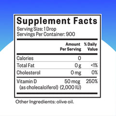 Seeking Health Vitamin D3 Drops dropper delivering a precise 2000 IU dose