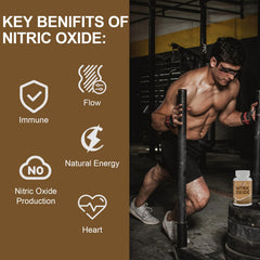 SehatiKu nitric oxide bottle label close-up highlighting premium ingredients.