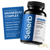 Selerb Magnesium Complex bottle-front view supports daily calm and energy