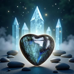 SelHeng moonstone heart crystal as an aesthetic decorative piece in any space.