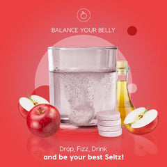 Seltz Balance close-up tablet detail highlighting texture and packaging.