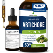 Selvaherb Artichoke Leaf Extract Drops bottle close-up for liver support