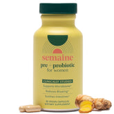 Semaine bottle showcases the 60-count formula for daily gut health support.