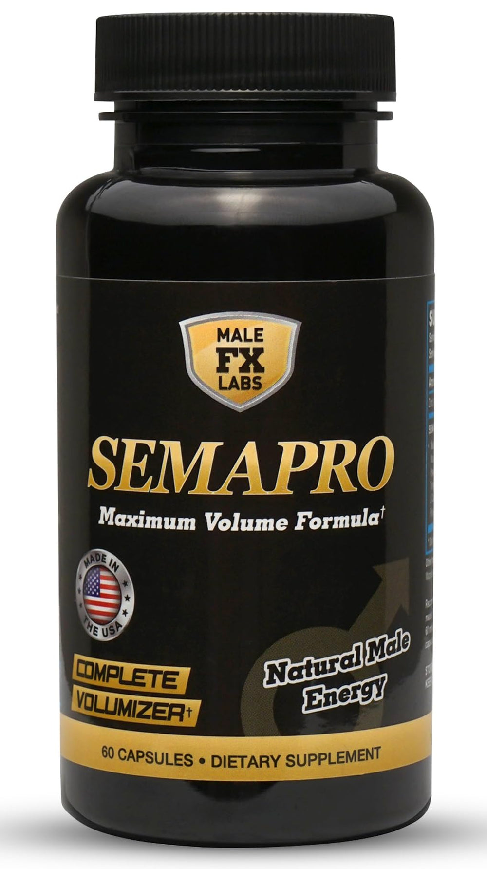 SEMAPRO extreme semen volume bottle cap close-up highlighting convenient daily use