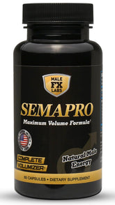 SEMAPRO extreme semen volume bottle cap close-up highlighting convenient daily use
