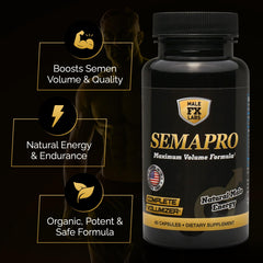 SEMAPRO ingredients label close-up emphasizing high-quality vitamins and amino acids