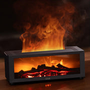 SENMUL fireplace flame LED diffuser emits warm ambience and aromas