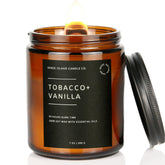 Sense Island Tobacco Vanilla candle close-up showing rich fragrance