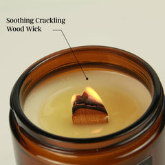 Sense Island tobacco vanilla candle crackling wooden wick ambiance