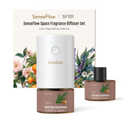 SenseFlow SF101 Pro diffuser close-up highlighting sleek design for serene spaces.